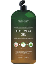 First Botany Aloe Vera Gel poured for quick, lightweight hydration and refreshing feel.