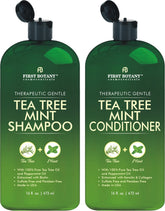 First Botany Tea Tree Mint Shampoo bottle offers a refreshing cleanse for all hair types.