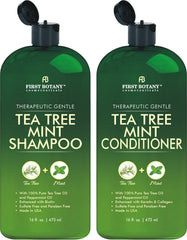First Botany Tea Tree Mint Shampoo bottle offers a refreshing cleanse for all hair types.