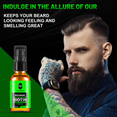 First Melody Beard Oil ingredients scene highlights nourishing oils for skin and beard.