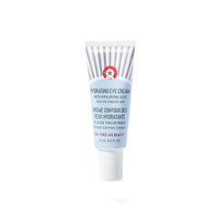 First Aid Beauty Hydrating Eye Cream tube delivers 24-hour hydration and smoothing for delicate under-eye skin.