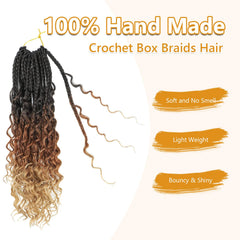 Firstcyh Hair Goddess Box Braids natural-look close-up demonstrates smooth, shiny fiber.