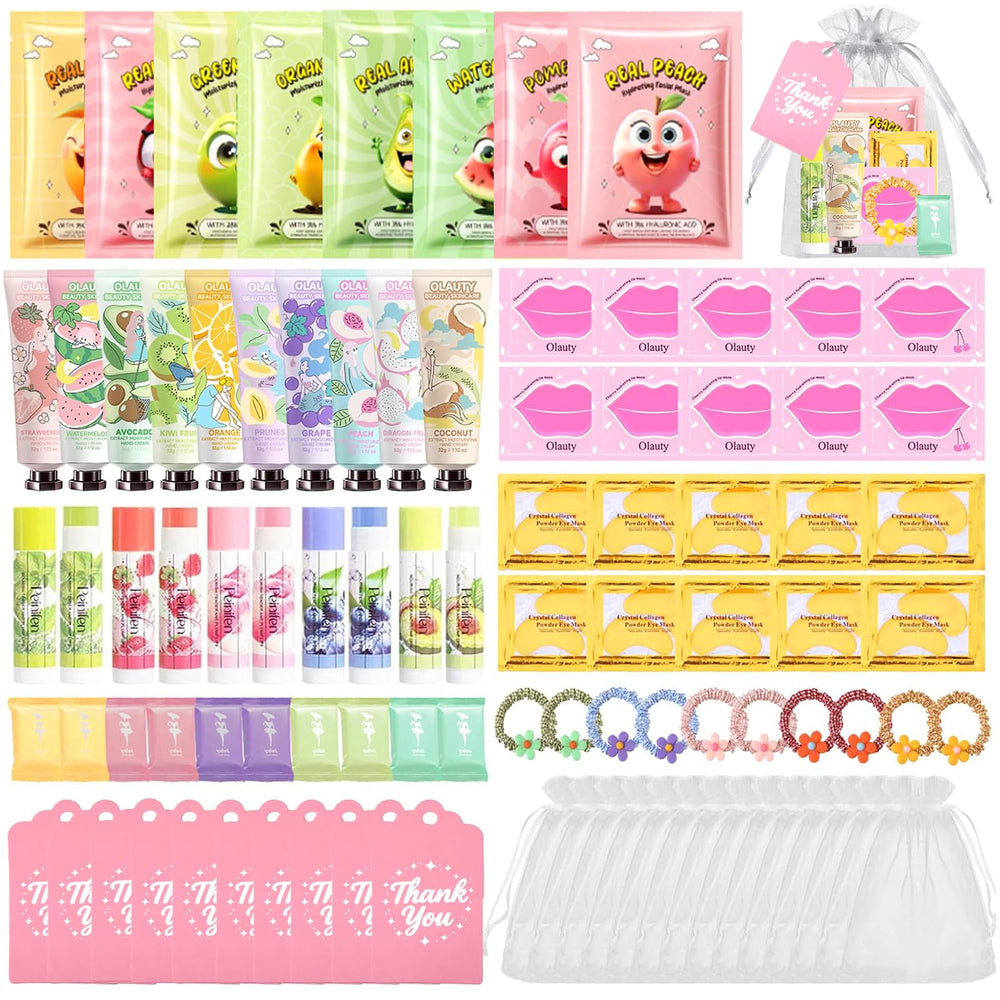 Firstfly 90pcs spa skincare set face masks for girls—calming sleepover pampering