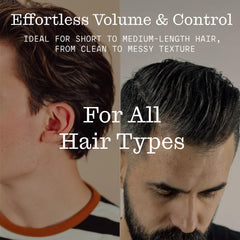 Firsthand Supply Hair Clay Pomade restyle-ready look with finger styling.