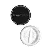 Fitglow Bamboo Hyaluronic Loose Powder jar shows weightless, pore-blurring finish.