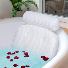Fitheaven bath pillow neck support provides relaxing neck relief during baths.