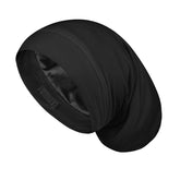 Fittia large satin bonnet shows inside satin texture for smooth, protected hair.