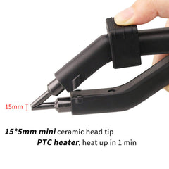Fiunkes Heat Hair Connector temperature dial demonstrates adjustable 100-220°C control.