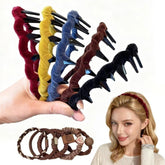 five-pcs zig-zag-headbands on-model secure-fit daily wear