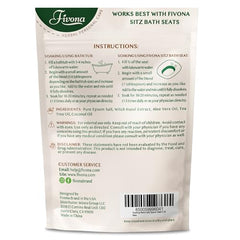 FIVONA bottle pour demonstrates easy prep for a calming sitz bath