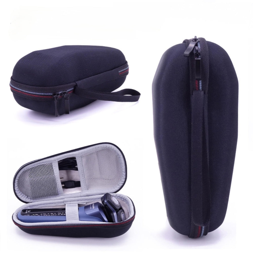 Fivoras razor hard case front view shows compact travel protection for a Philips Norelco shaver