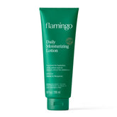 Flamingo Daily Moisturizing Lotion bottle highlights easy-to-use hydration for daily skin care