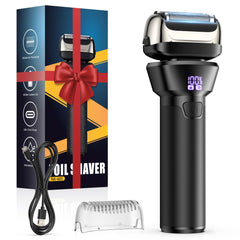 Fleaks Funly electric foil shaver showing 4D heads for a precise, adaptive shave.