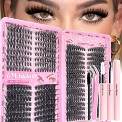Floranest Lash Clusters Kit 560-piece front view for DIY salon-quality lashes.