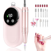 FLORAVIC Nail Drill 50,000 RPM display helps precise speed control for efficient removal.