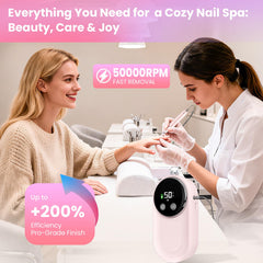 FLORAVIC Nail Drill whisper-quiet operation ensures client comfort during sessions.