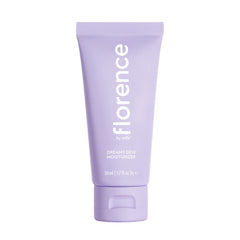 Florence by Mills Dreamy Dew Moisturizer bottle close-up for dewy skin