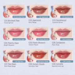 Flower Knows Butterfly Cloud Collar glossy swirl demonstrates high-shine lip finish.