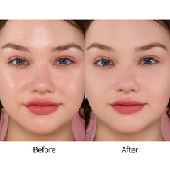 Flower Knows Pore blurring powder applied on skin for a smoother look