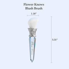 Flower Knows Shells Jewel angled brush closeup highlights ultra soft bristles for featherlight pickup