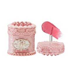 Flower Knows Strawberry Cupid Cake Lip Cream Tulip swatch shows daytime-friendly hot pink