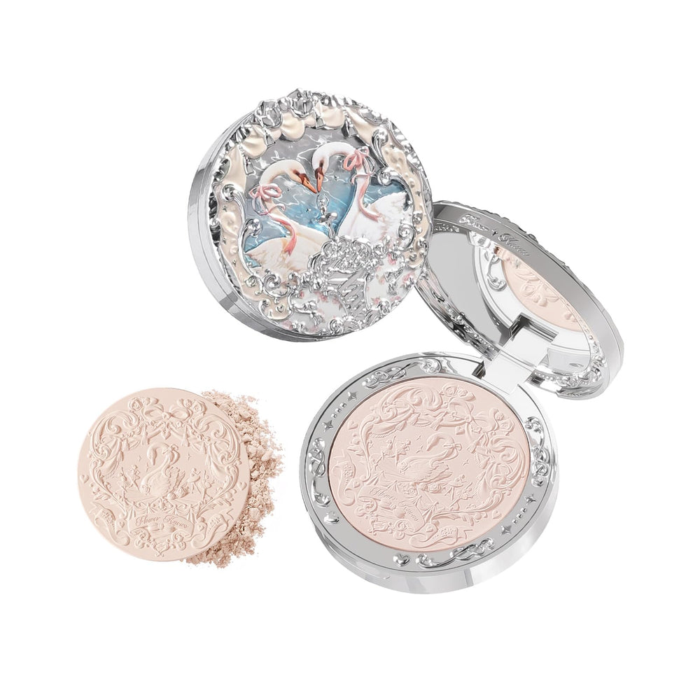 Flower Knows Swan Ballet embossed-detail close-up highlighting luxury vanity decor