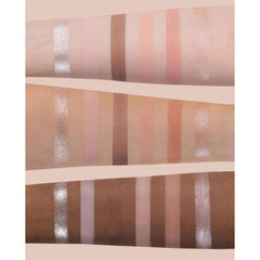 Flower Knows Swan Ballet matte shades closeup delivers blendable neutrals for soft day-to-night transitions.