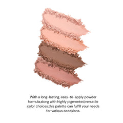 Flower Knows Swan Ballet six-shade panels highlight neutral-pink tones ideal for office-ready makeup.