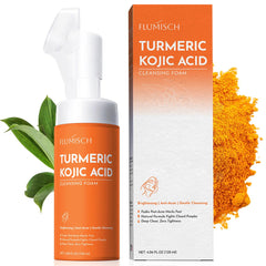 FluMisch Turmeric Kojic Acid Facial Cleanser bottle ready for a daily brightening cleanse.