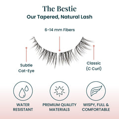 FlutterHabit Bestie doll-eyed application—easy DIY lash extension look.