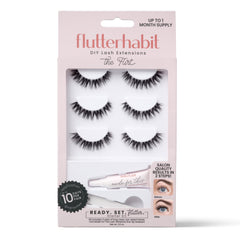 FlutterHabit Flirt Ready Set lashes—three sets provide a natural daytime enhancement.