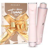 Flyant bikini trimmer rose pink front view for easy full-body grooming