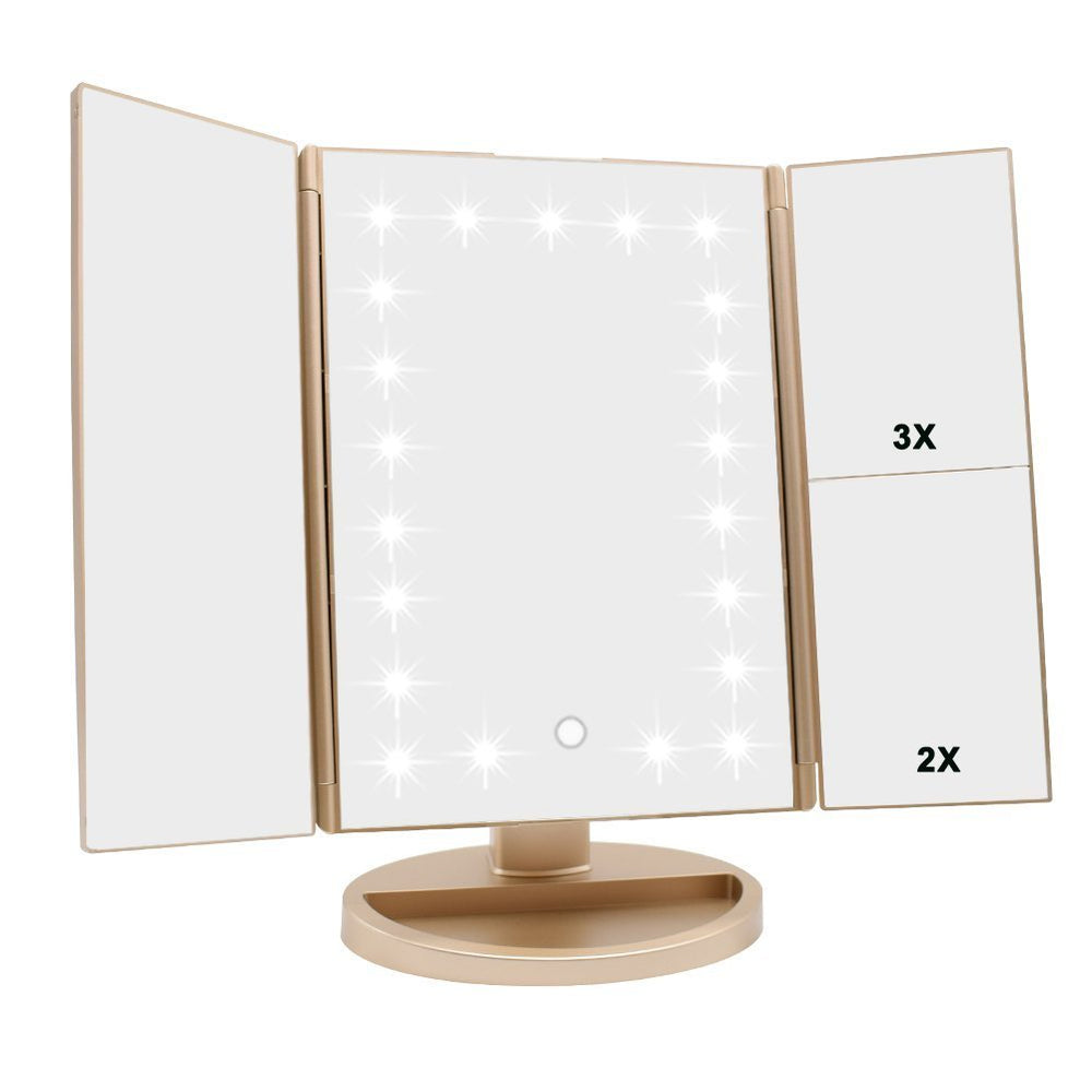Flymiro tri-fold mirror with 3x magnification for precise grooming.