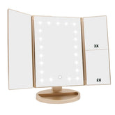Flymiro tri-fold mirror with 3x magnification for precise grooming.