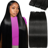 FMIDKOU 12A Brazilian hair 20-inch straight bundles with natural black color for everyday wear.