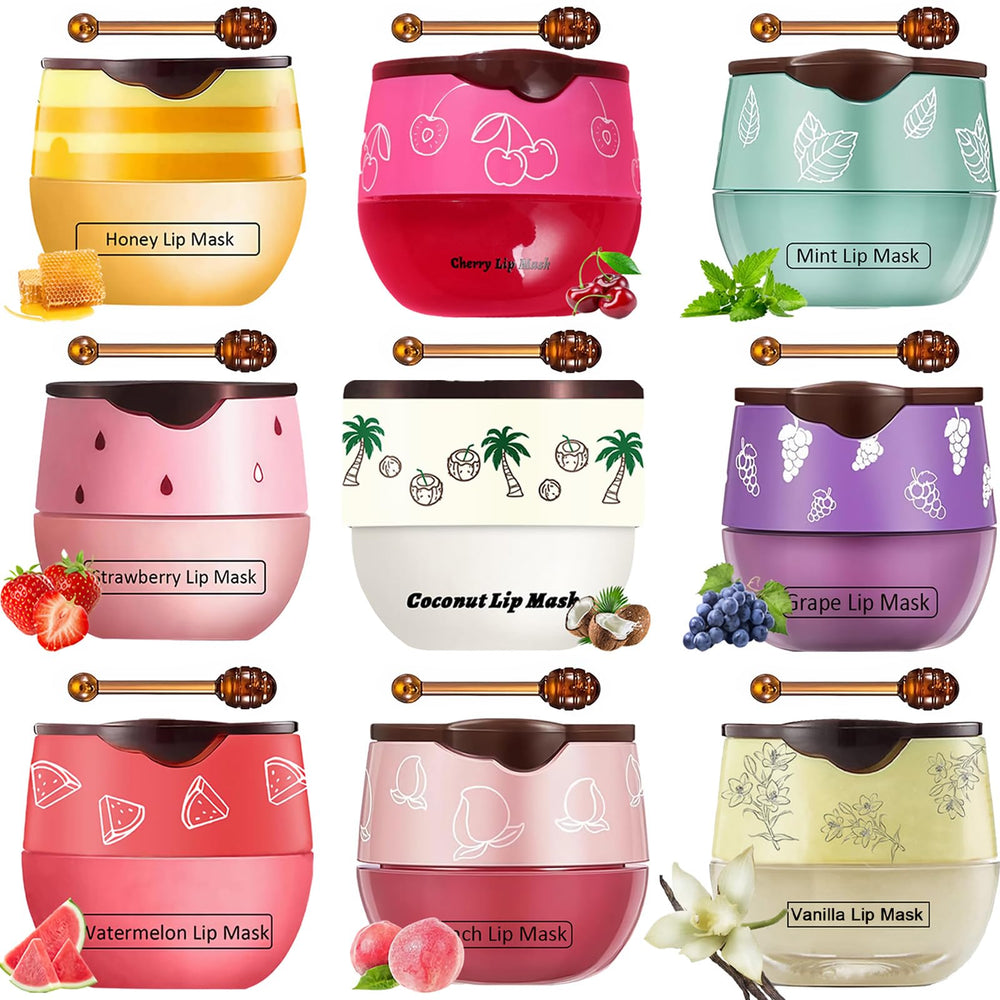 FNOLECY bee lip balm honey pot strawberry offers daily moisture and comfort