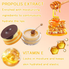 FNOLECY bee lip balm honey pot watermelon provides smooth hydration