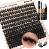 Focipeysa full-volume lash kit 200pcs for versatile home lash styling.