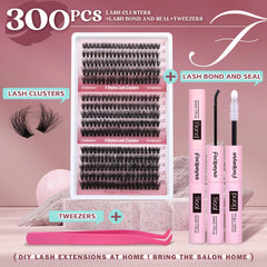 Focipeysa lash clusters CCurl lift for a lifted, wispy look.