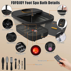 FOFOJÔY foot spa remote control enables easy, hands-free operation.