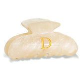 Fohufo acrylic letter hair clip D monogram closeup highlights a chic personalization for everyday styling.