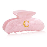 Fohufo pink acrylic letter hair clip designed for everyday styling with secure hold.