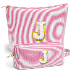 Fohufo large travel makeup bag keeps toiletries organized for easy packing.