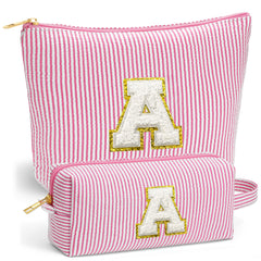 Fohufo travel makeup bag large shown, great for organized carry-on cosmetics on trips.