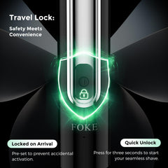 FOKE shaver detachable heads back body nose for versatile grooming
