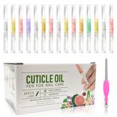 Fokostar cuticle oil pen set with 15 flavors for nourishing nail care.