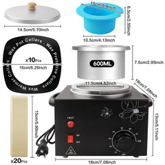 Folconroad portable wax warmer in-use shot for at-home hair removal