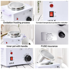 Folconroad portable wax warmer in use on hands for at home waxing