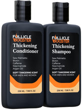 Follicle Booster biotin hair-growth shampoo bottle aids fuller-looking hair after use