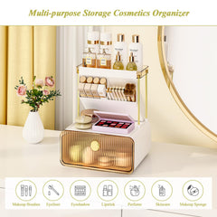 FOLLOWIN amber top tray holds perfumes and jewelry neatly